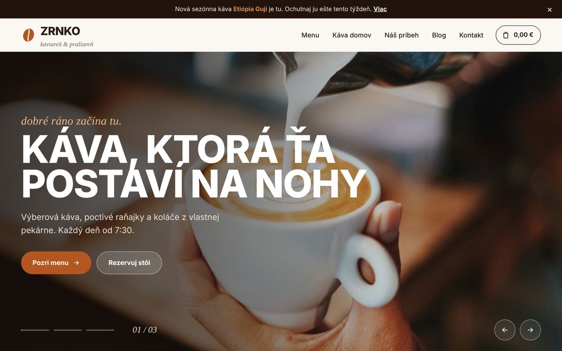Náhľad šablóny Bistro